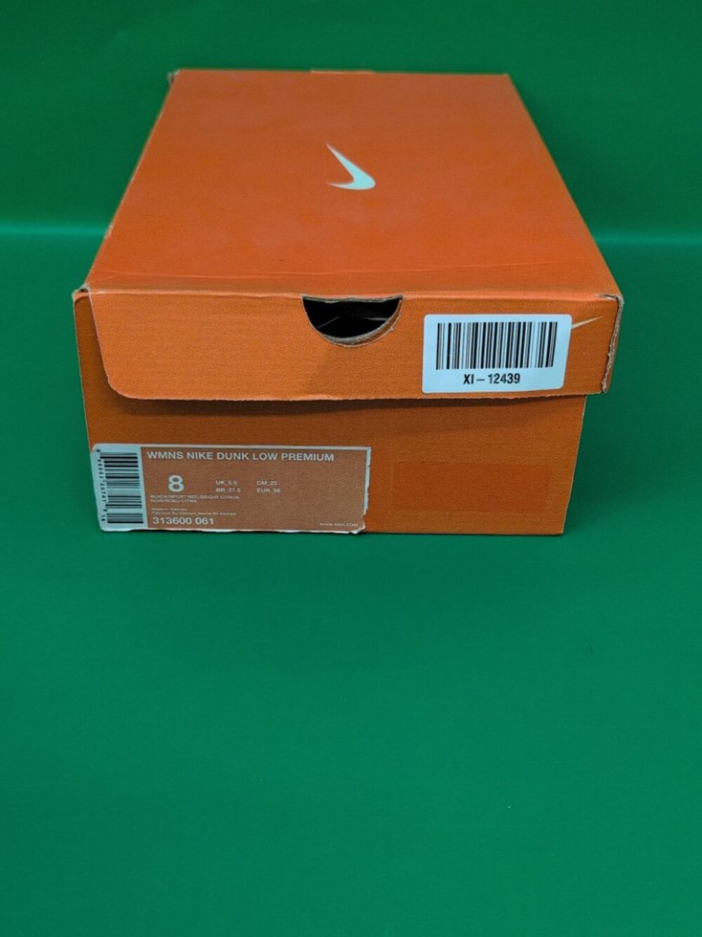 Nike Dunk Low Premium Women's Shoes US 8 Black & Sport Red Bright 313600-061 - Picture 13 of 15